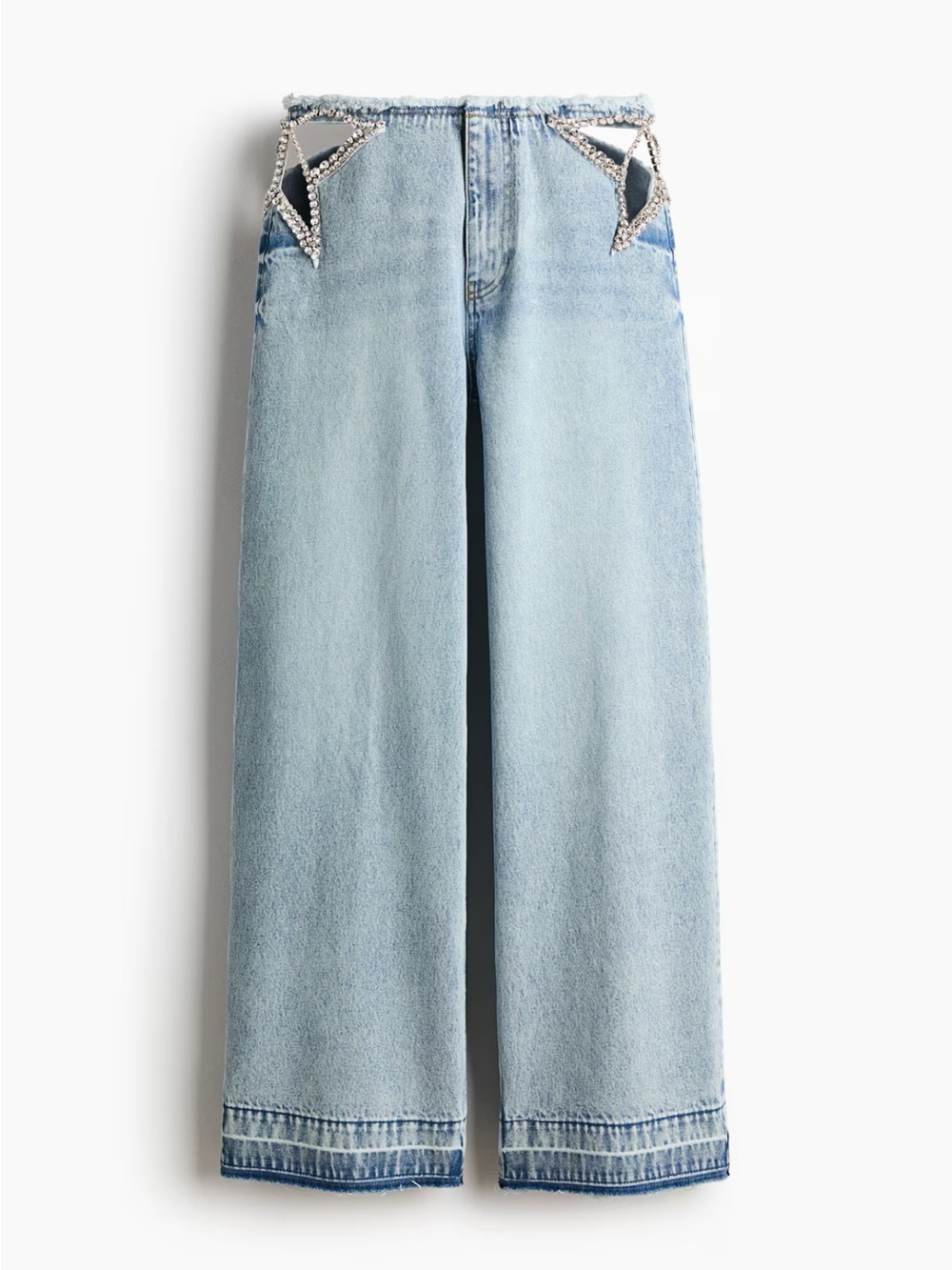 STELLA MCCARTNEY H&M
CRYSTAL-STAR STRAIGHT-LEG JEANS size 8